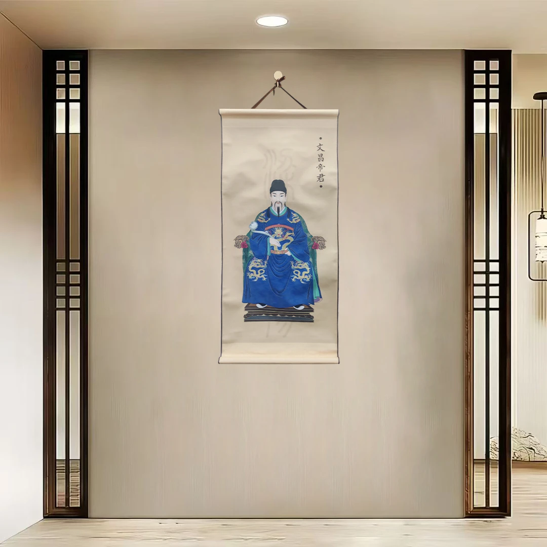 【277文昌帝君】60x120cm现代简约挂轴装饰画