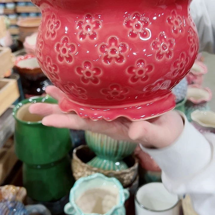 有孔，凑单福利满10元发货陶瓷多肉花盆！