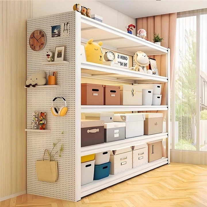 家用货架置物架仓库多层落地储物架客厅书架阳台杂物钢制收纳铁架