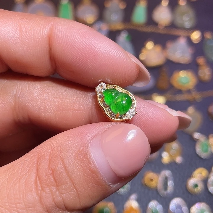 翡翠银S925镶嵌颈饰