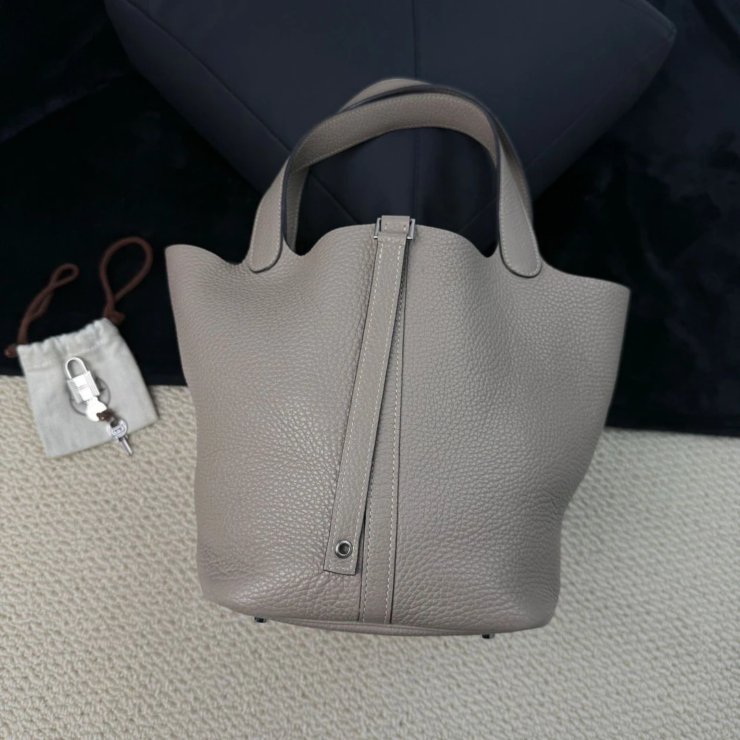 Hermes/爱马仕 手提包 菜篮子22星空灰 fb6738/2506