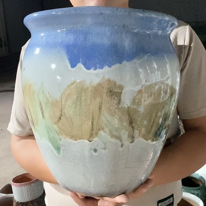 紫砂花盆口27高30瑕疵