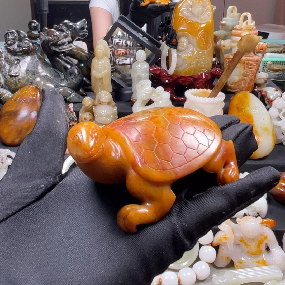 和田玉未镶嵌把件华*