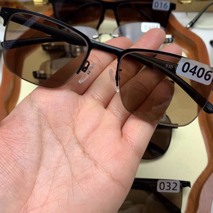 一体款半框茶水晶0406