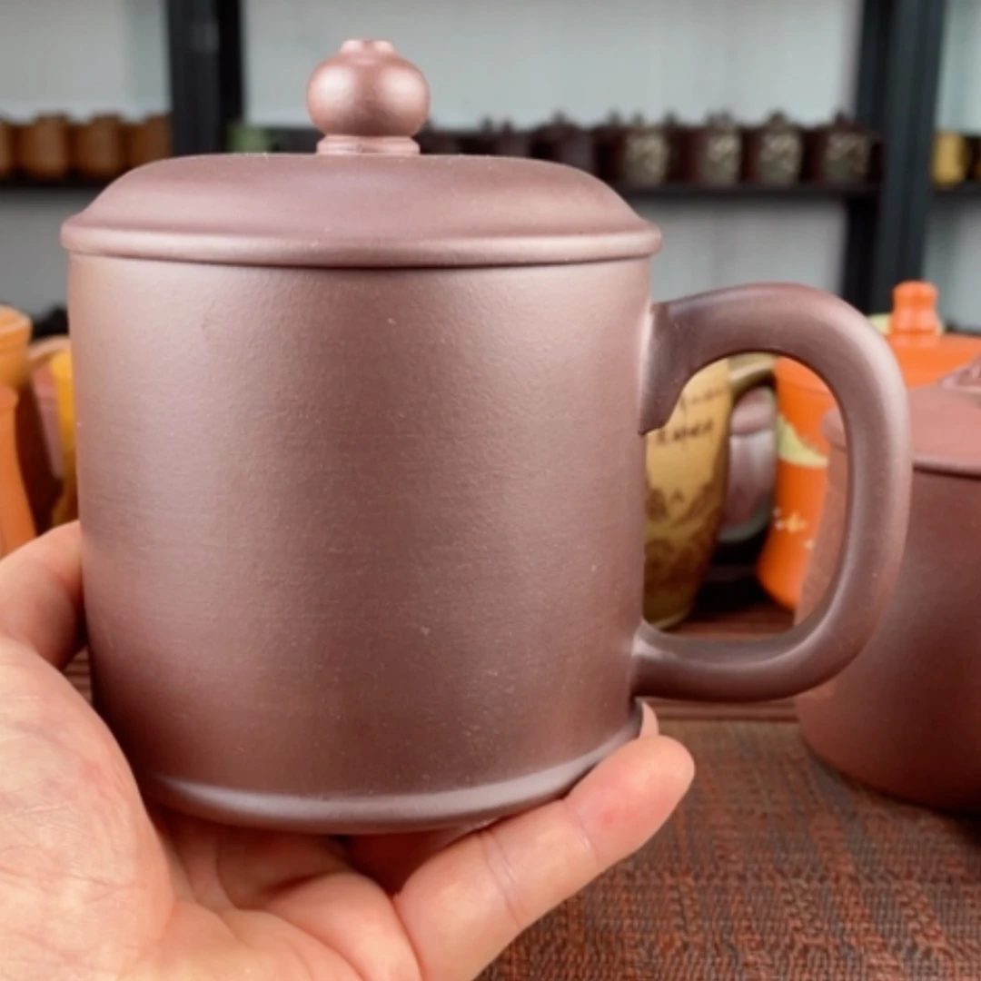 【闪购商品】茶杯紫砂宜兴原矿紫砂盖杯微瑕