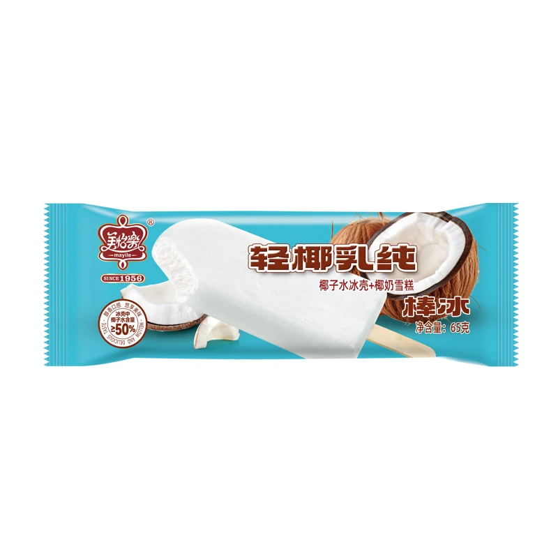 美怡乐轻椰乳纯棒冰65g网红雪糕