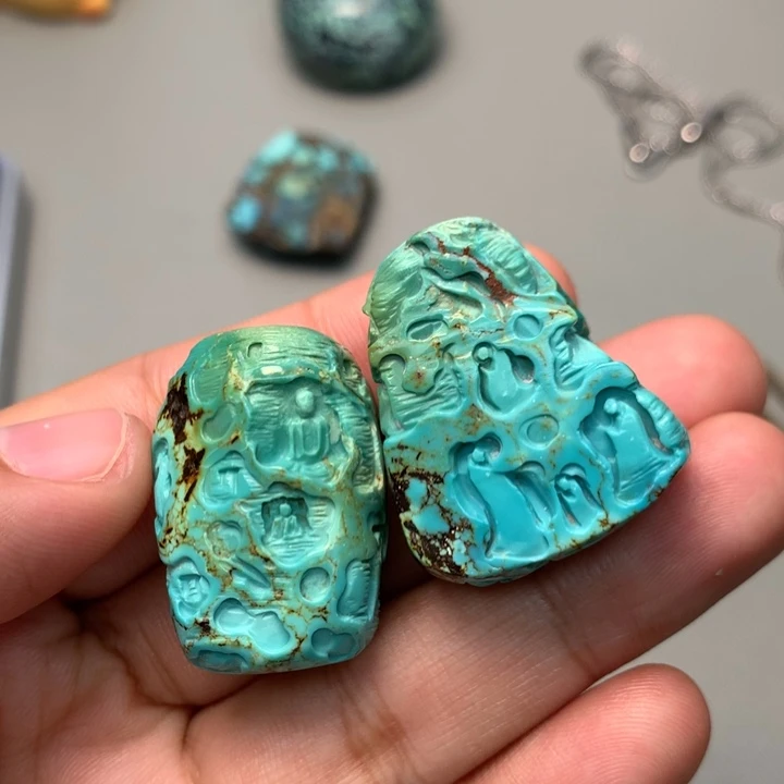 绿松石未镶嵌颈饰