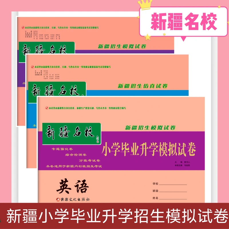 【乌市发货】2025新疆名校小学毕业升学模拟试卷语数英分班模拟卷