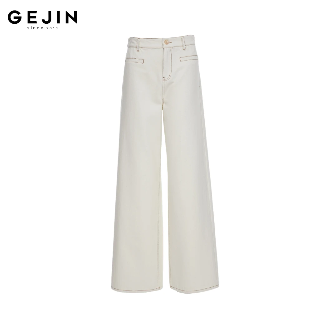 GEJIN/歌锦2025春季新款高腰休闲百搭宽松牛仔裤9122530154
