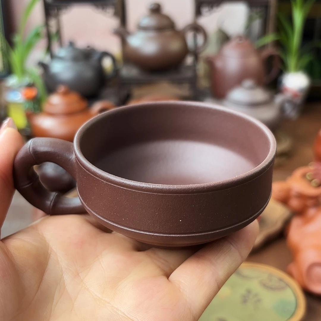 茶壶紫砂主人杯紫泥100cc