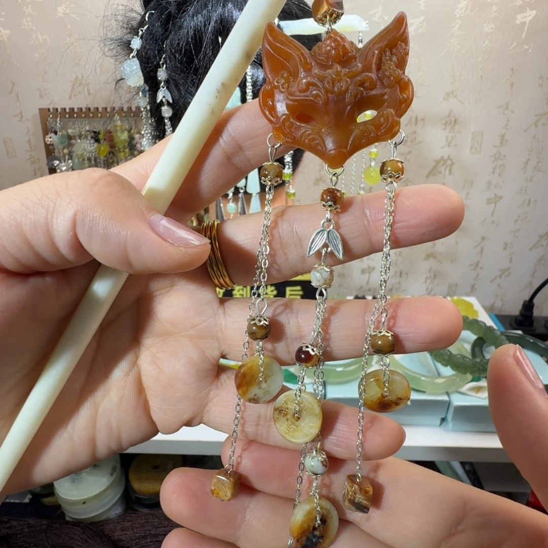 未镶嵌岫玉发簪福利款两个包邮