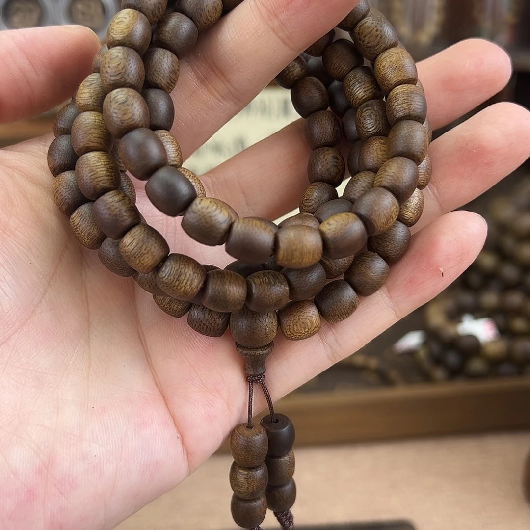 沉香沉香香囊08鼓珠多圈沉水浮35克