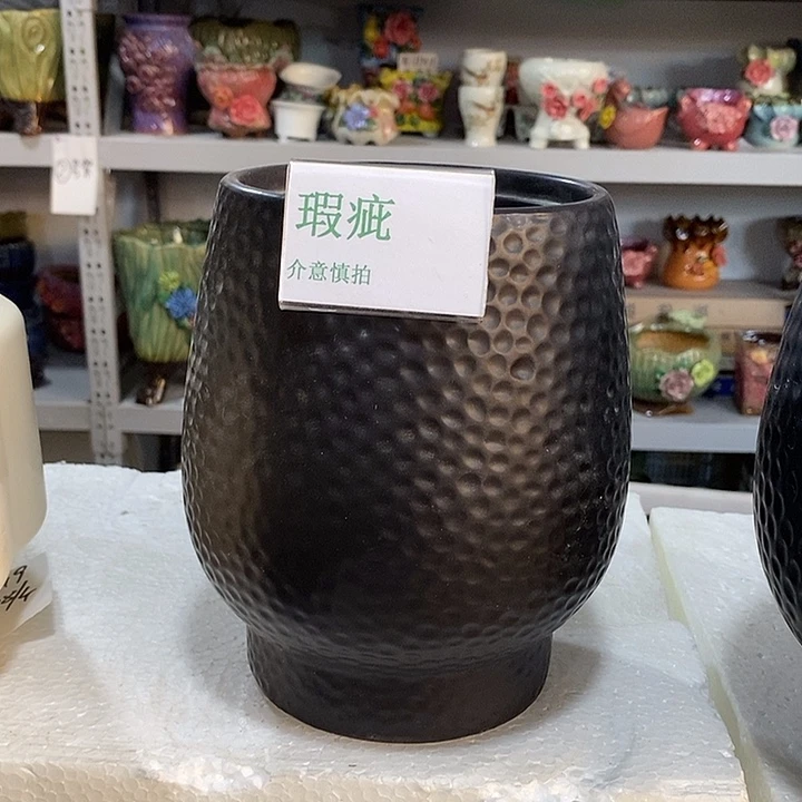 紫砂花盆多肉植物盆瑕疵有孔