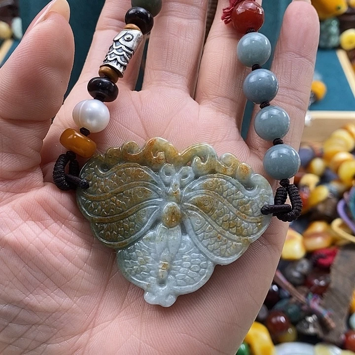 翡翠未镶嵌项链项链