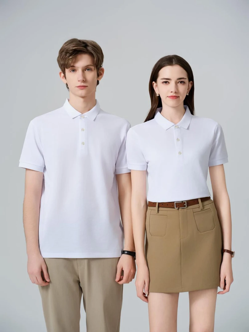 短袖t恤polo衫夏季纯色短袖休闲户外商务男女同款团体服工服可定