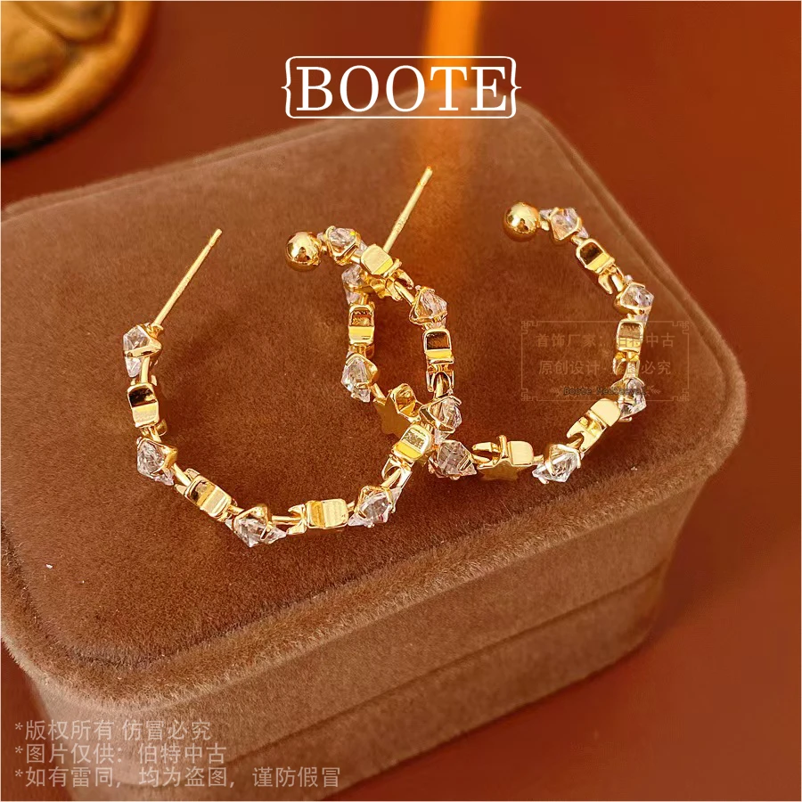 Boote WE4838 【星光熠熠】小众个性时尚耳饰