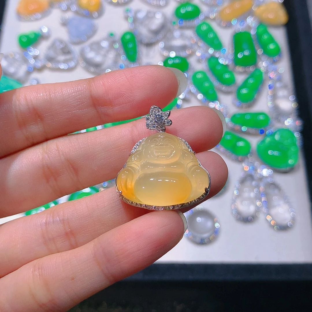 玛瑙/玉髓颈饰银S925镶嵌