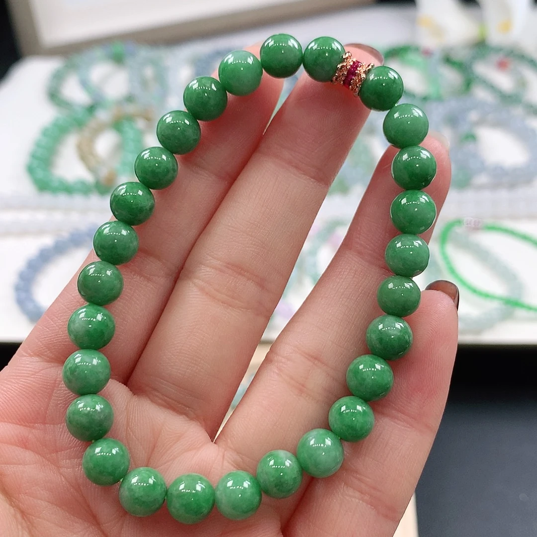 翡翠未镶嵌手链7.2mm