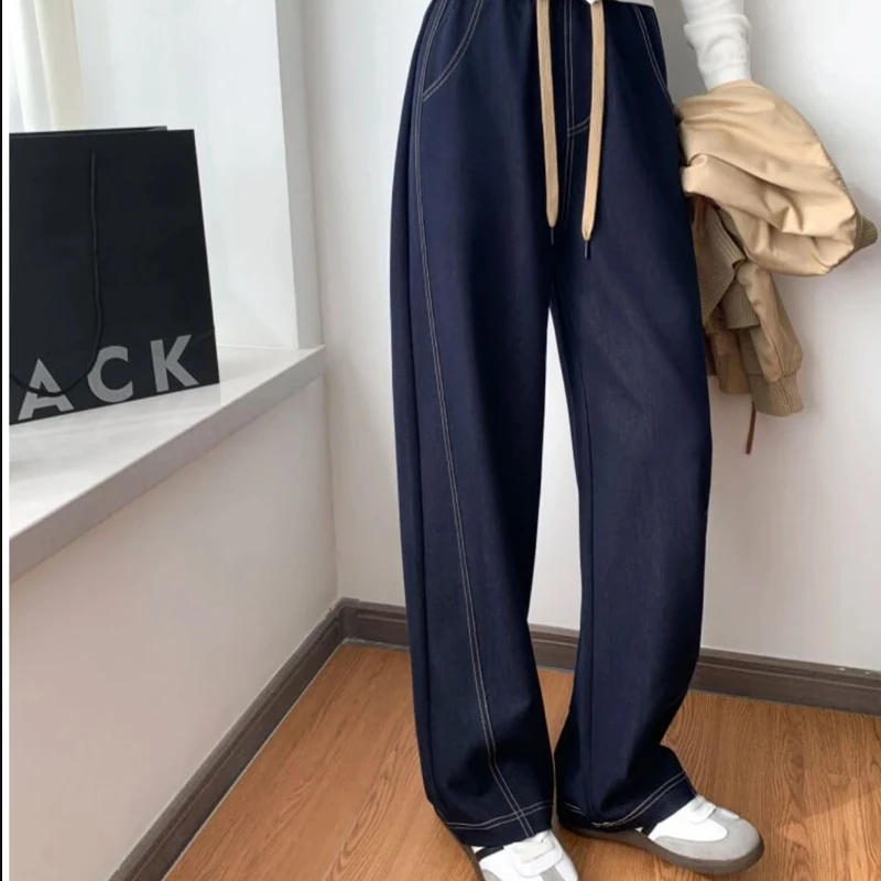 【弯刀牛仔裤】2025春季新款时尚香蕉裤休闲镰刀裤女士宽松气质潮流