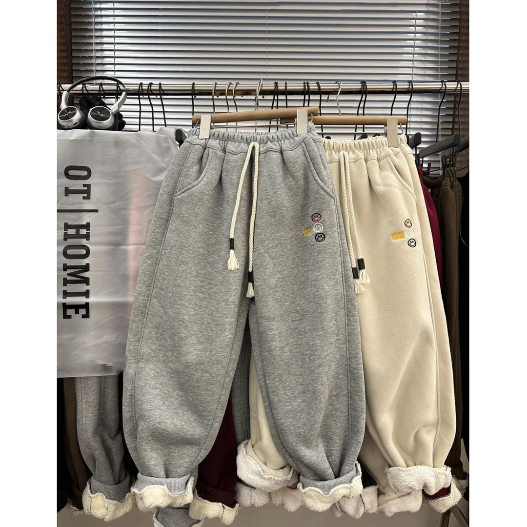 现货【卫裤】一体绒束脚裤3383女宝秋冬裤子加绒萝卜裤