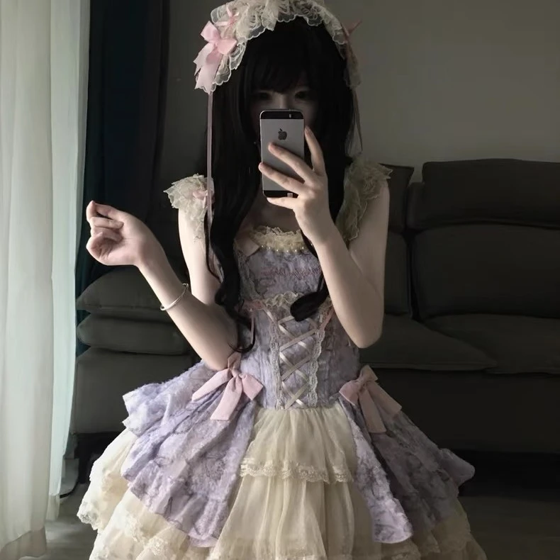 夏时蝶现货1.0原版绝美小花嫁洛丽塔短裙适合生日礼服成人礼