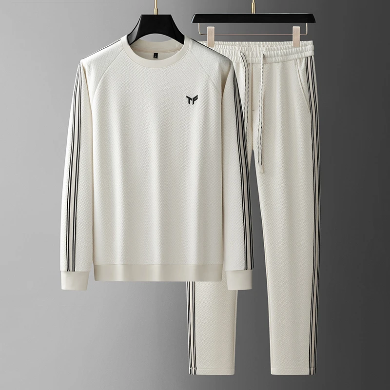 2025秋季新款男士欧洲站套装男卫衣卫裤两件套时尚潮流休闲运动装
