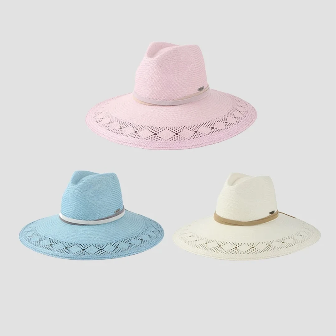 MOSSANT 2025春夏新款.厄瓜多尔巴拿马草大檐Floppy Hat宽檐礼帽