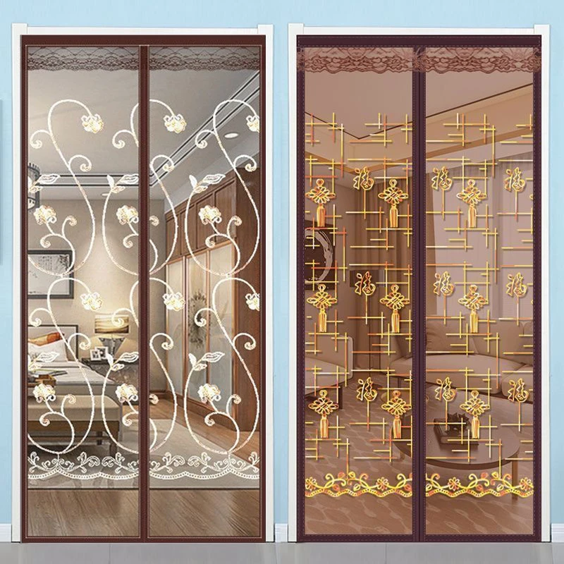 经典软纱防蚊门帘免打孔魔术贴透气自吸魔术贴门帘防蚊虫