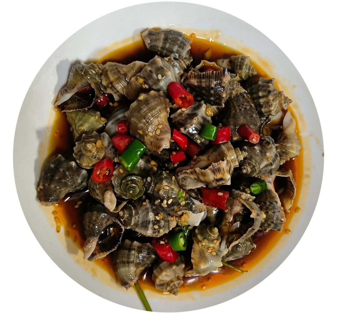 捞汁小海螺，肉质鲜嫩肥美，克旗同城
