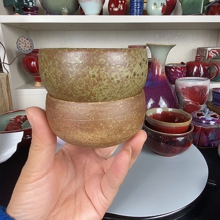 茶盏中国神后钧瓷茶具瑕疵处理