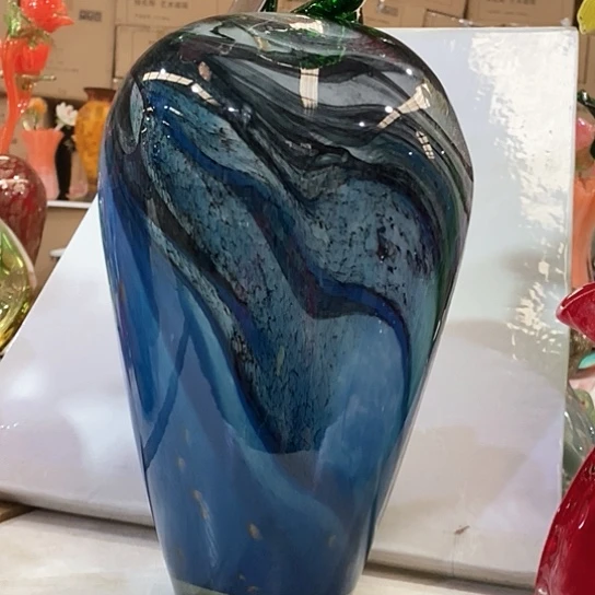 琉璃花瓶高31厘米口径6厘米