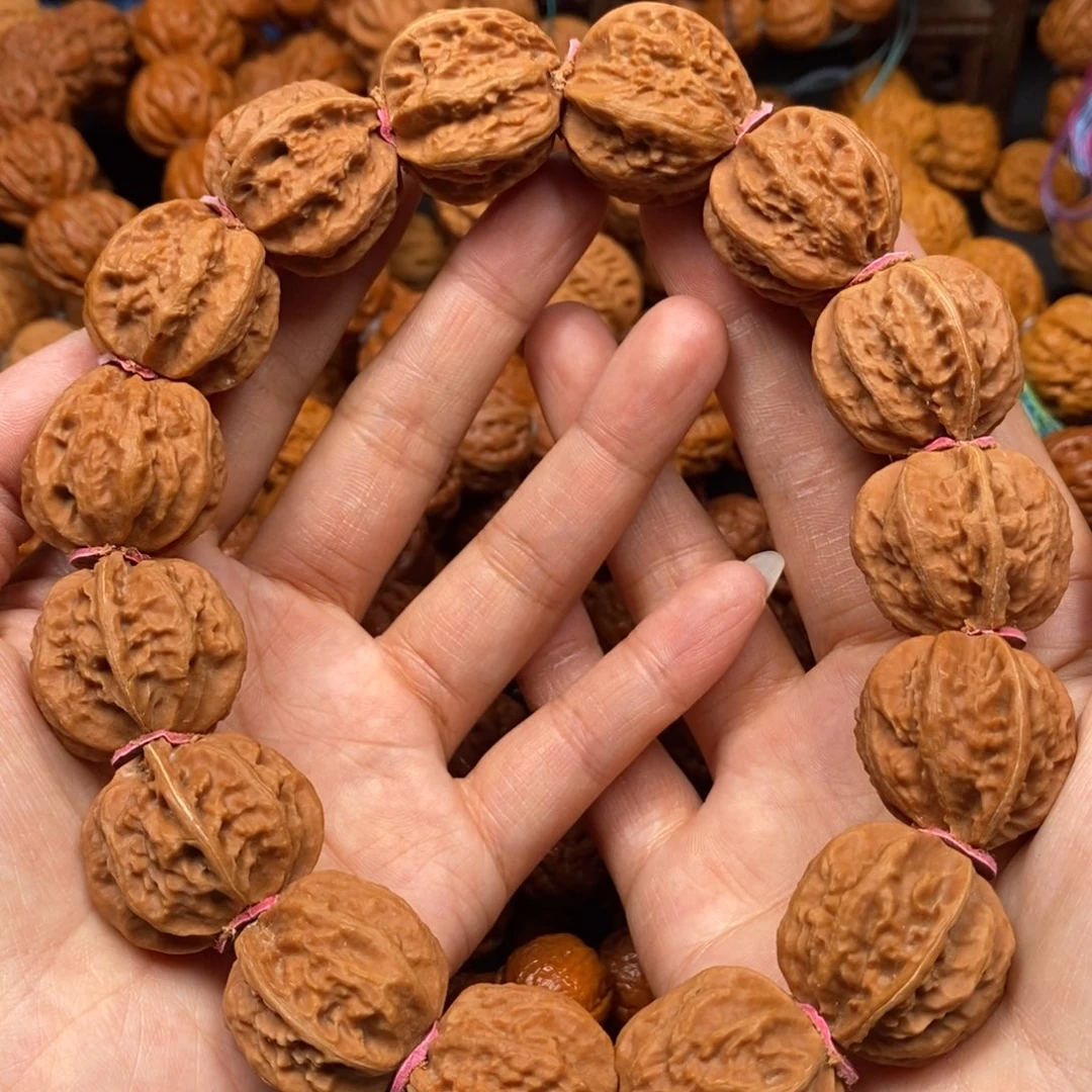 桃核手串龙爪纹八棱