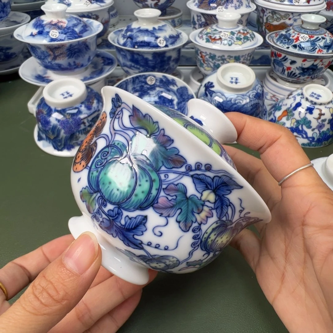 陶瓷景德镇纯手工纯手绘茶具木木85