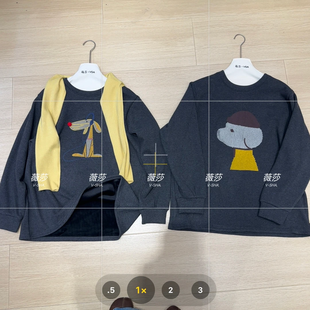 薇莎60126/130【韩系卡通】宽松中长款加厚加绒卫衣女