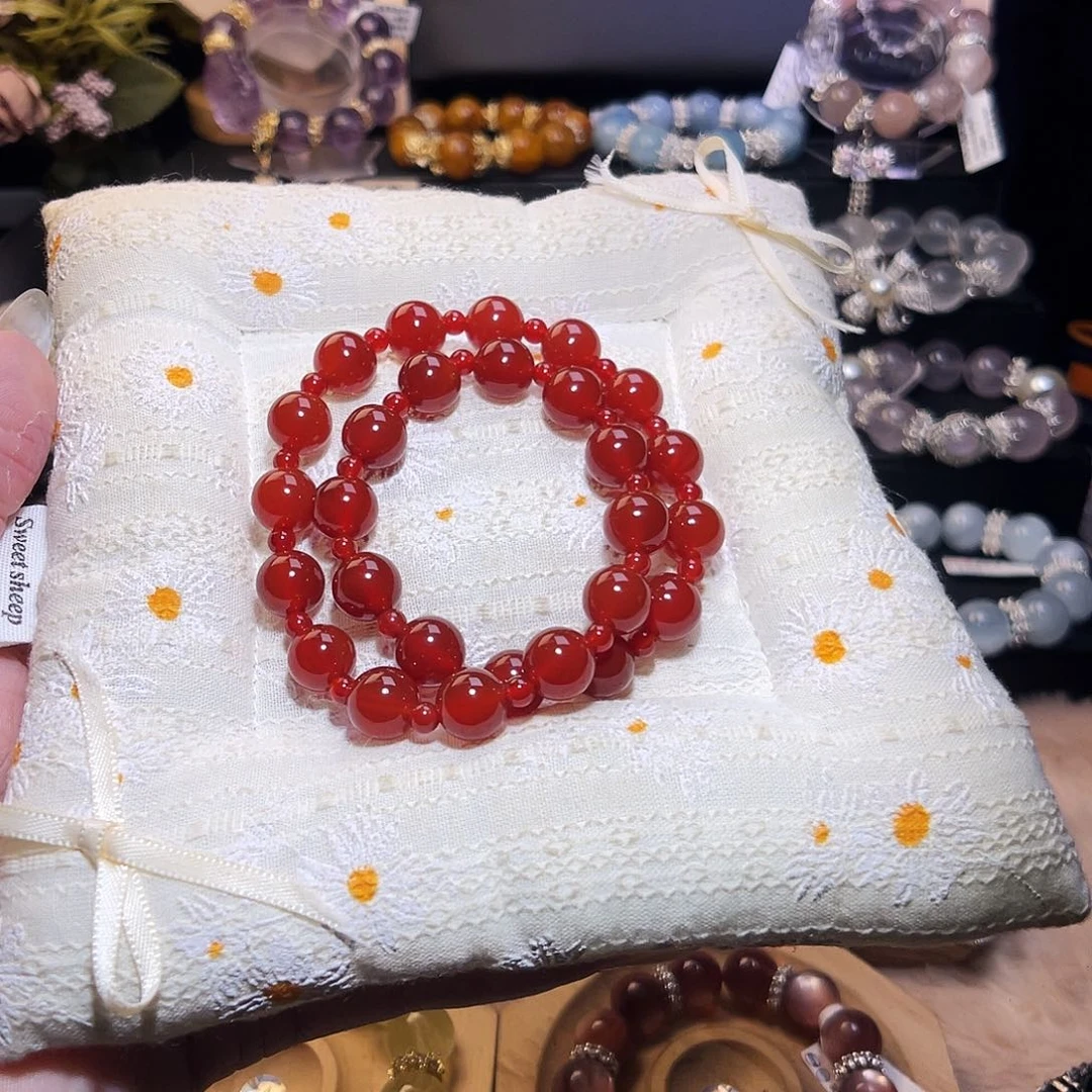未镶嵌手链水晶红玛瑙