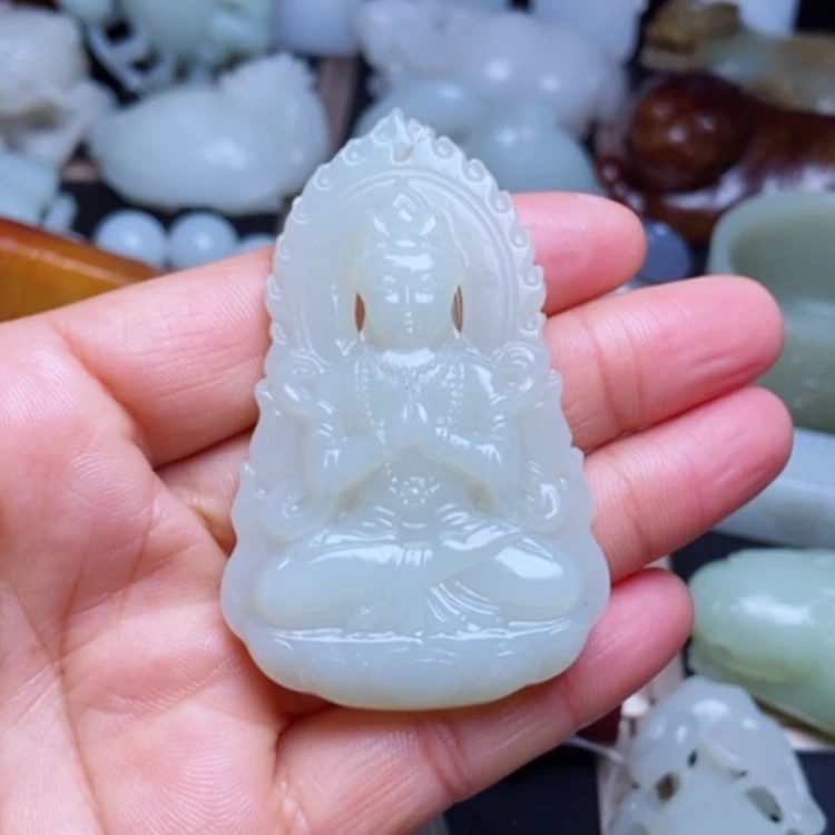 【闪购商品】和田玉吊坠(不含链)未镶嵌千**语