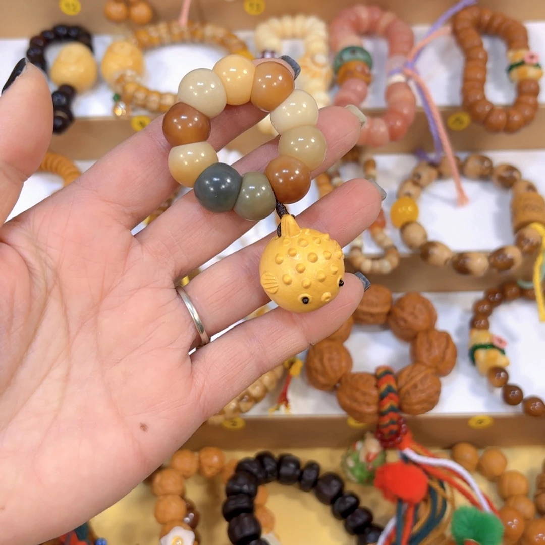 星月菩提手串紫菩提根多宝手捻