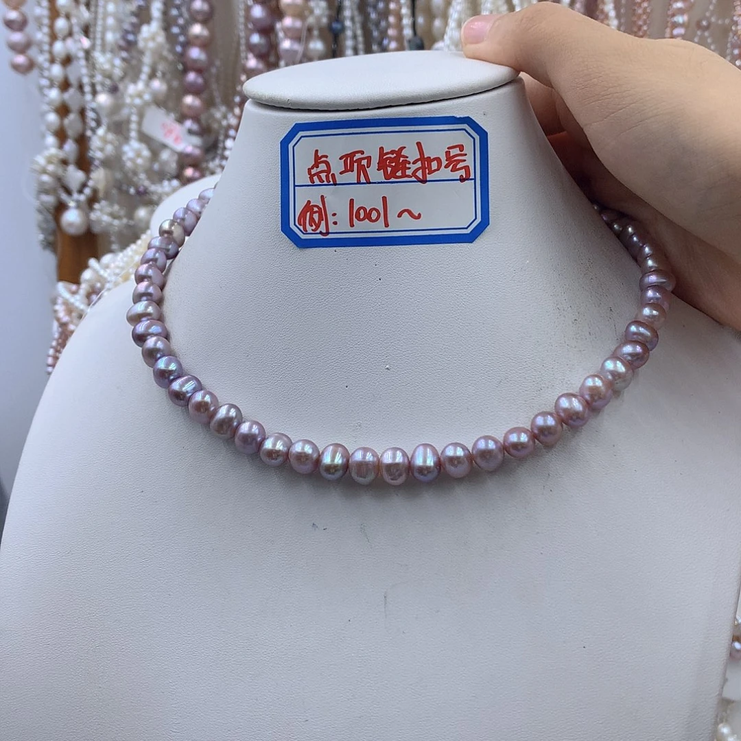 银S925镶嵌项链耳饰淡水珍珠