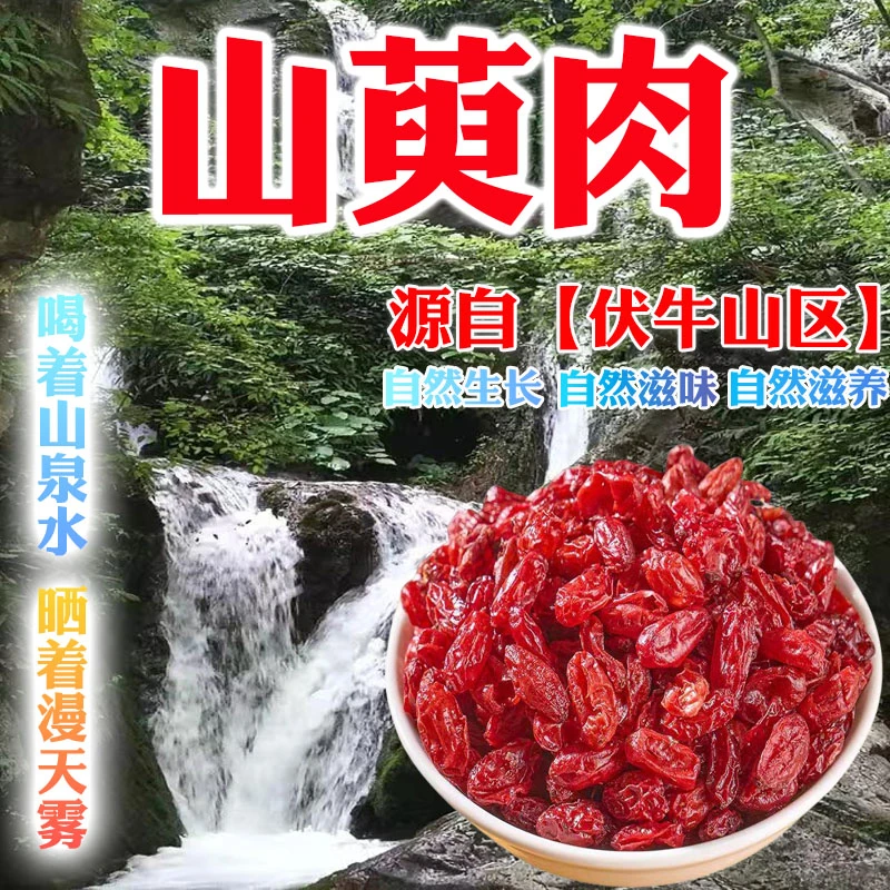 【上乘品质】山萸肉净重秦岭正宗山林野长枣皮泡水泡酒煮粥养生茶