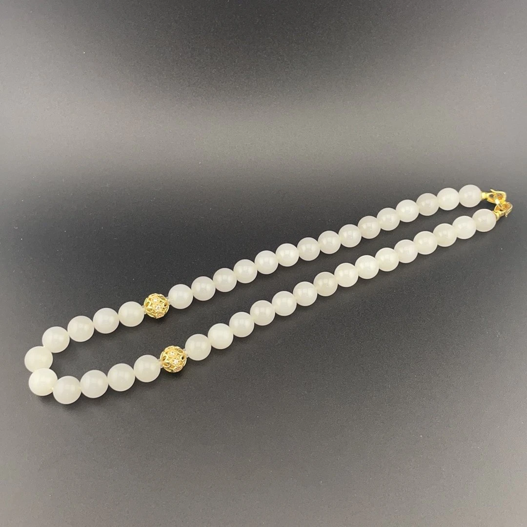 BY0724FWM标081 北玉精选 和田玉项链