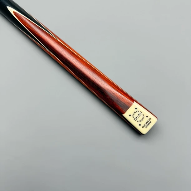 段氏球杆展览级方牌四插小叶紫檀通体小头杆中八参数台球杆