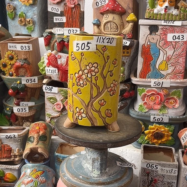 粗陶材质多肉花盆