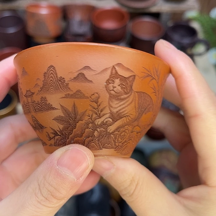 茶杯紫砂宜兴紫砂茶具非遗