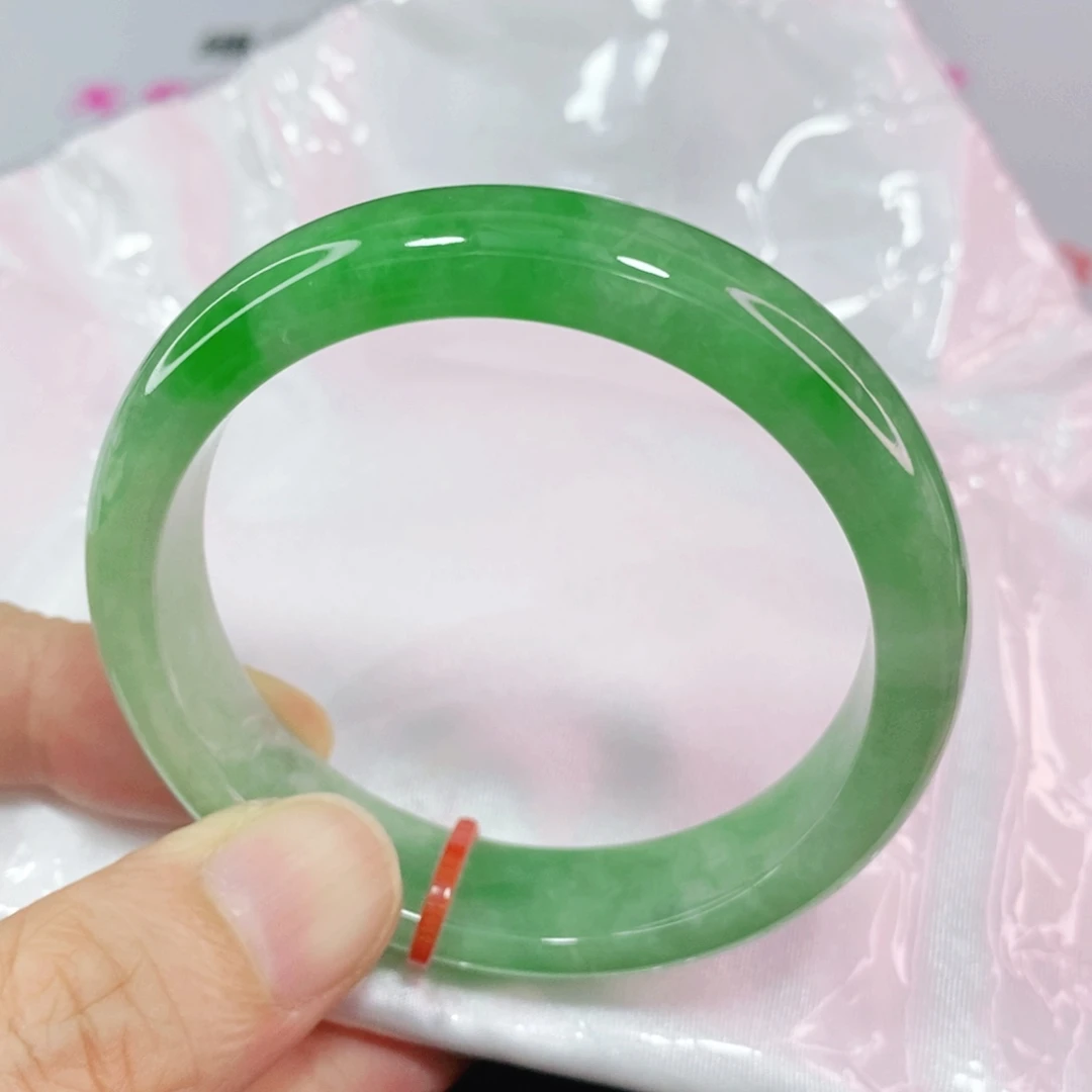 未镶嵌手镯翡翠52圈口正圈