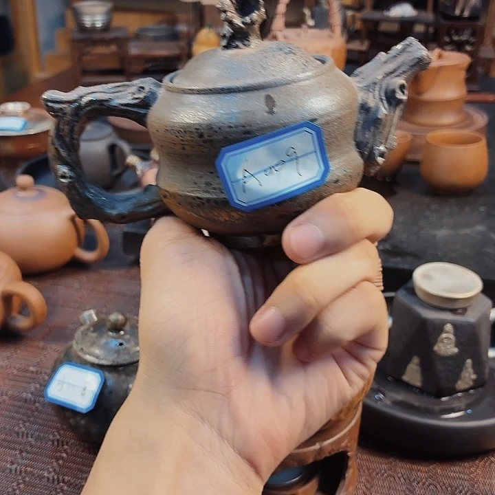 柴烧手工老岩泥茶器