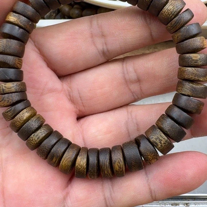 点***金沉香手串乌身手串10克加