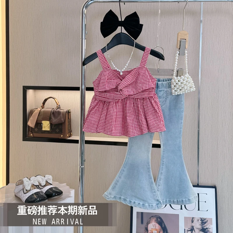 【现货】女童夏款套装2025新款洋气小女孩吊带女宝夏季儿童两件套