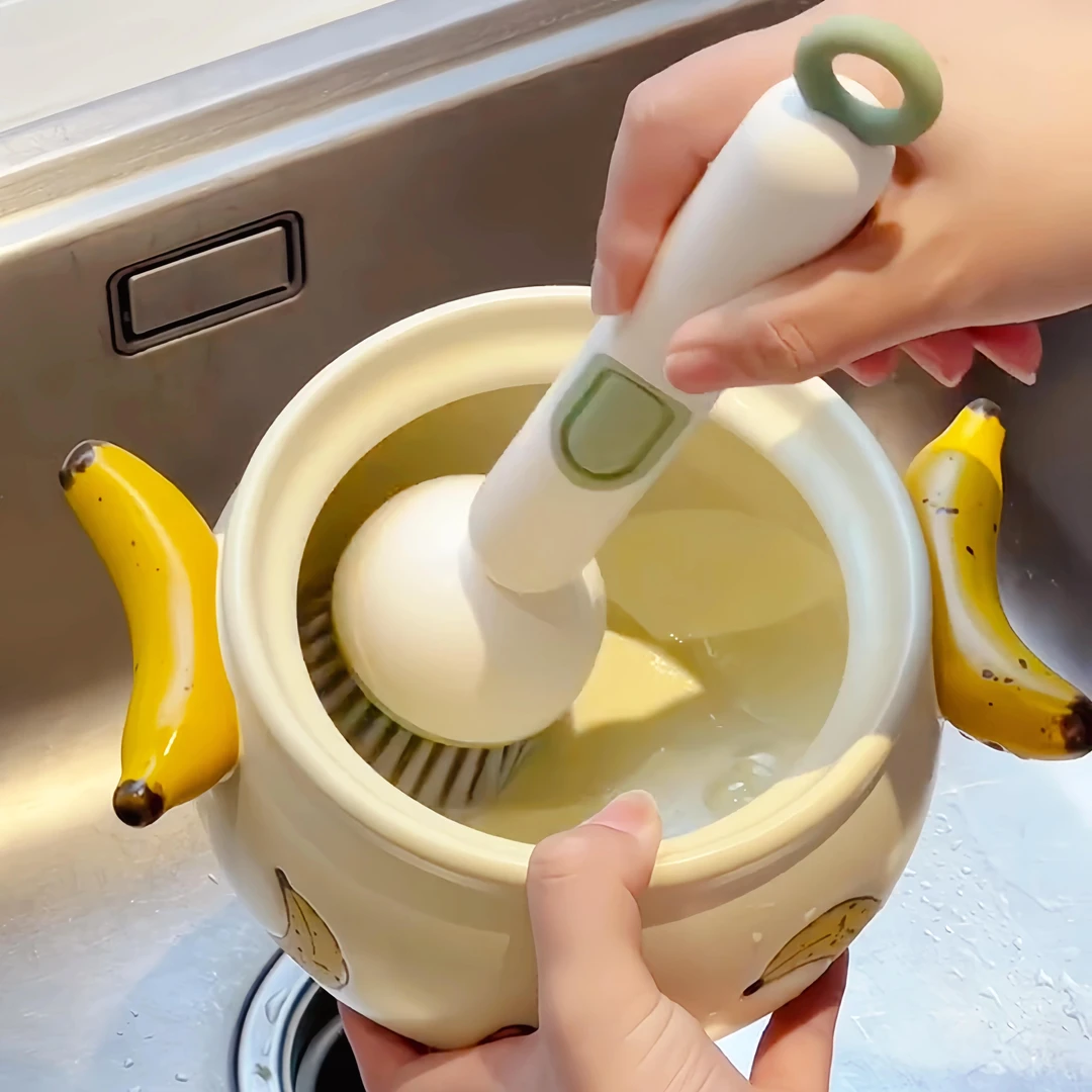 刷锅神器厨房专用长柄刷六档调节可旋转洗锅刷子不沾油伤锅清洁刷