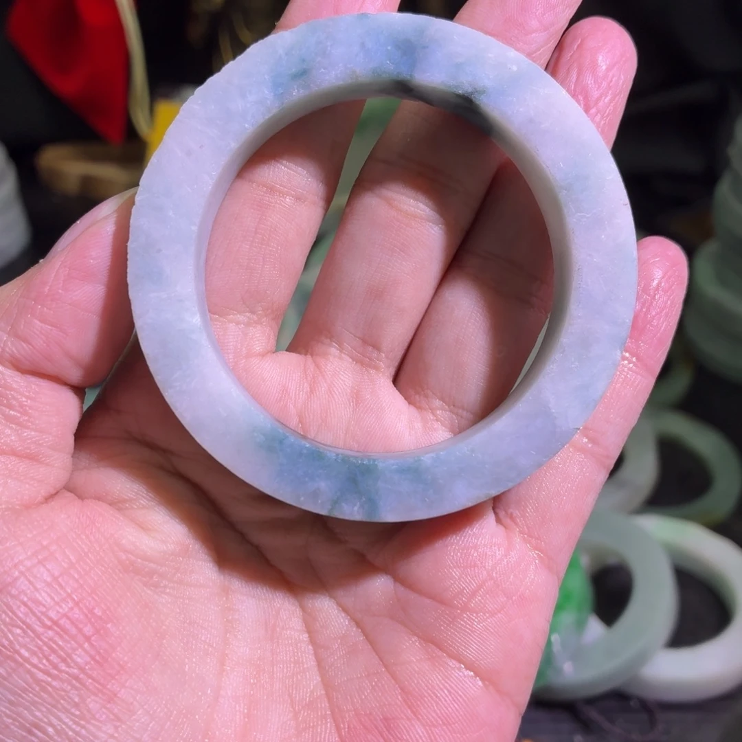 定制翡翠未镶嵌天然翡翠A货毛胚手镯定制