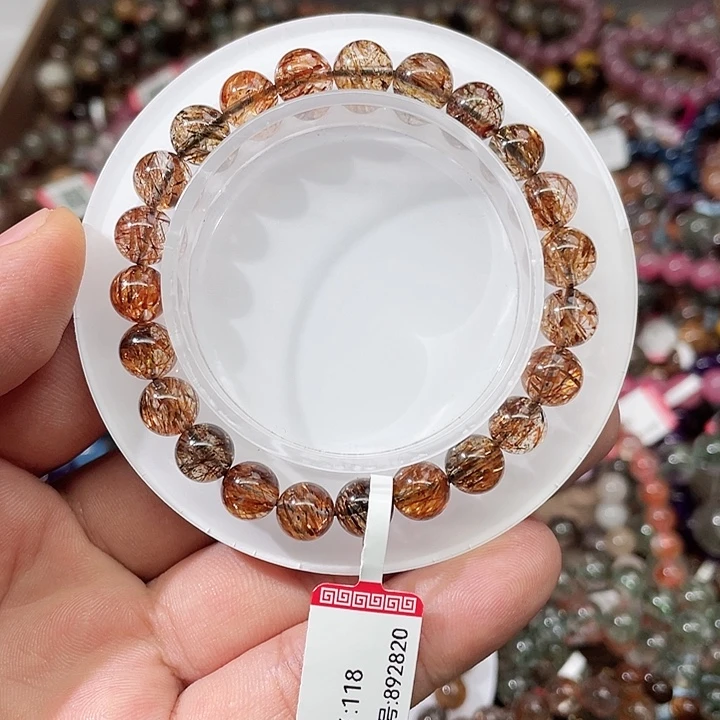 水晶手链未镶嵌黑金超七手链卡8